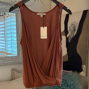 Green Envelope Women's Rust Knot-Strap Draped Top - NWT